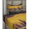 thumbnail image 2 of Ambesonne Yellow Orange Fitted & Top Sheet Set with Sham, Cruise Ship Sun, Yellow Orange, 2 of 4