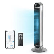 DREO 36" Smart Tower Fans for Home, 28Ft/s Velocity, 20dB Quiet Bedroom Fan, 90° Oscillating Fan, LED Display, 4 Modes, 8 Speeds, 8H Timer, Works with WiFi Control 2026 upgraded