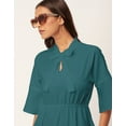 thumbnail image 5 of Moomaya Solid Bow-Knot Dress For Women, Ruffle Sleeve Tiered Flared Dress, 5 of 8