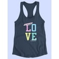 thumbnail image 3 of Love Pastel Colors  Racerback Tank Women -Image by Shutterstock, Female Small, 3 of 4