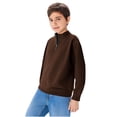 thumbnail image 6 of Mercatoo Teen Boys Long Sleeve Shirts Quarter Zip Pullover Sweatshirt Kids Trendy Fall Athletic Jacket Youth Half Zip Up Hoodie, 6 of 9