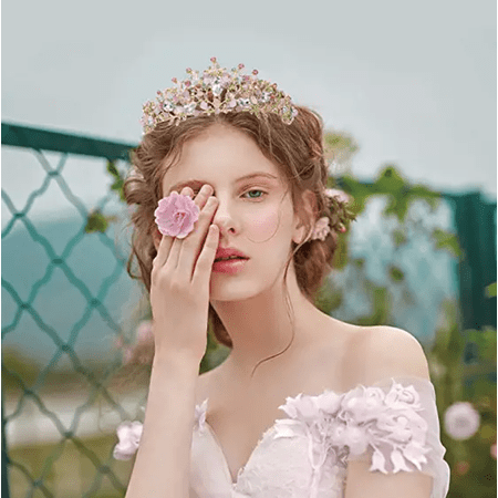 Diadème Victorien Avec Strass Autrichiens Et Peignes - Couronne Éblouissante Pour Mariage, Bal, Concours