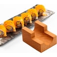 thumbnail image 4 of ABCISI Wood Sushi Temaki Holder, Rustic Novelty Serving Tray, Taco Display Stand Sushi Hand Roll Holder for Party Restaurant Dining Room, Presentation Platter Roll Boat Food Display, 1 Grid, 4 of 14