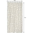 thumbnail image 6 of Small Stall Abstract Beige White Shower Curtain Boho Modern Minimalist Geometric Simple Art Line Trendy Neutral 36Wx72H Inch Aesthetic Fabric Decor Bathroom Polyester Waterproof 7 Pack Hooks, 6 of 6