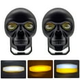 thumbnail image 2 of Motocicleta 2 Piezas Luces Antiniebla De Conducción De Motocicleta Luces De Vaina LED Barra Foco En Forma De Cráneo Faros De Luz Auxiliar Para Camión Todoterreno ATV UTV, 2 of 7