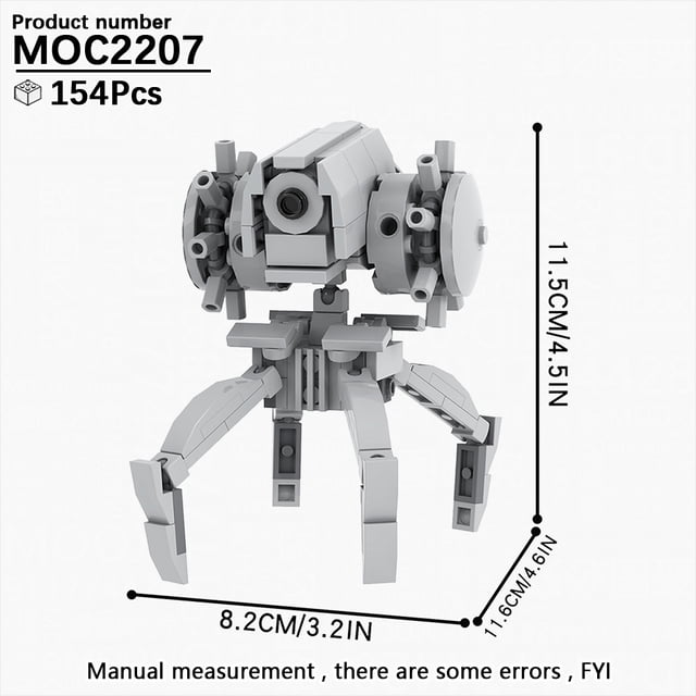 MOOXI Most Complete Space Wars Droid Spider Bot Sentry Adult Building Block Set MOC Brick Model Kit DIY Diorama Toy For Boy Gift,MOC2207