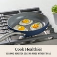 thumbnail image 4 of Calphalon Premier Ceramic Nonstick 8" and 10" Frying Pan Set, Midnight Blue, 4 of 6