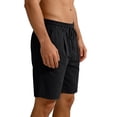 thumbnail image 4 of Havenx Linen Cotton Shorts for Men Drawstring Elastic Waist Short with Pockets Solid Color Pants Stretch Casual Summer Beach Vacation Yoga Golf Dress,Black M, 4 of 6