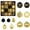Black and Gold, variant on PayUSD Christmas Balls Ornaments for Christmas Decorations 44 pcs Xmas Christmas Tree Shatterproof Ornaments Set for Holiday Wedding Party Decoration (1.18"-2.36", Dark Blue)