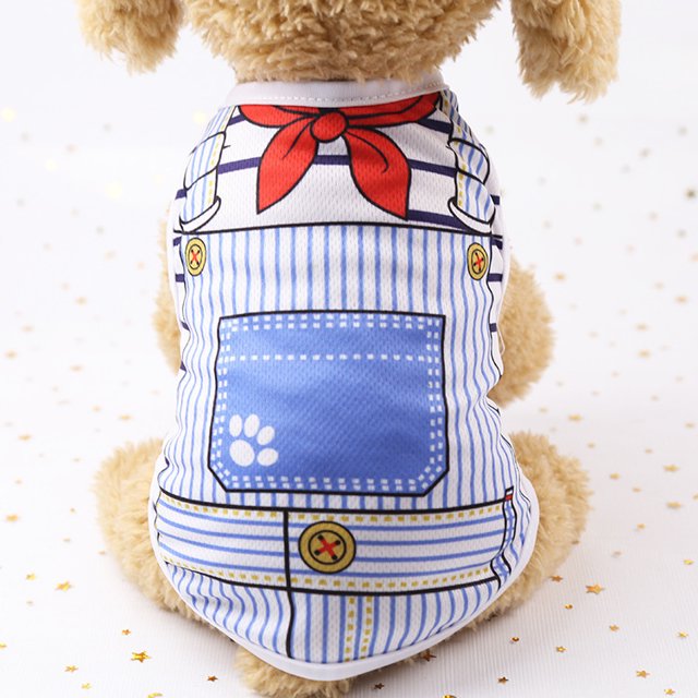 Fake Strap Pet Spring and Summer Dog Vest Teddy Bitter Panda Cat Fadou Clothes Mesh Breathable Vest