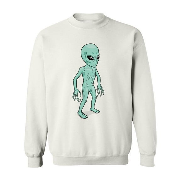 Cyan Alien Design Sweatshirt Men -Image by Shutterstock, Male 3X-Large