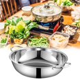 thumbnail image 6 of DOMELAY Stainless Steel Hot Pot Chinese Hot Pot for Barbecue Family Gathering Picnic 30cm No Divider, 6 of 9