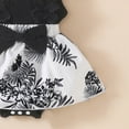 thumbnail image 5 of NIEWTR Robe à Manches Courtes à Volants en Vichy pour Bébé Fille, Mignonne, Décontractée, d'Été, Col Ras du Cou, Tenue (Noir, 0-3 Mois), 5 of 5