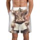 thumbnail image 1 of Fotbe Relaxed Cute Cow Reading Trajes de Baño Estampados para Hombre, Shorts de Verano de Secado Rápido, Ropa de Playa, Bañadores-3X-Large, 1 of 6