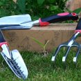 thumbnail image 2 of Agricultural Tool Set Three-piece Garden Tool Set Aluminum Alloy Red Garden Tool Set 3-piece Set Shovel + Three Forks, 2 of 5