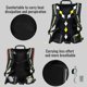 thumbnail image 4 of White Mochila de ciclismo Mochila de ciclismo con rayas reflectantes para correr deportes, 4 of 5