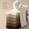 thumbnail image 3 of PIKADINGNIS LuaNi Calf Socks 5 Pairs for Women 5-10 Soft Casual Fuzzy Breathable Cotton Knit Thick Thermal Warm Classic Solid Winter, 3 of 7
