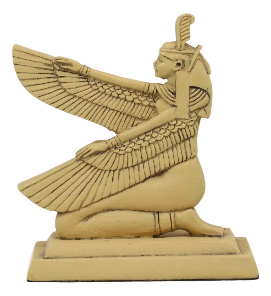 Ancient Egyptian Decorative Goddess Maat Justice Miniature 3.25"L Figurine 