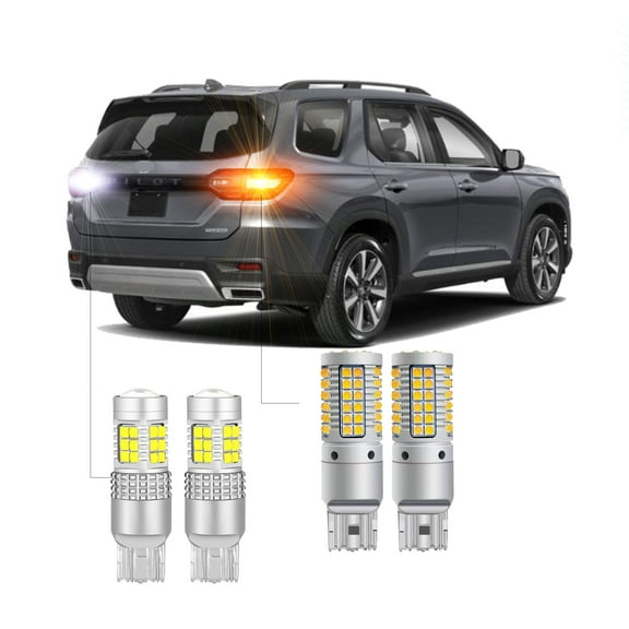 4Pc LED Bulbs For Honda Pilot 2023 2024 2025 LED Car Exterior Led Rear Turn Signal Backup Light Bulb CANBUS