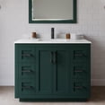 thumbnail image 2 of Wyndham Collection Miranda 42" Wood&Marble Single Bathroom Vanity in Green/Black, 2 of 7