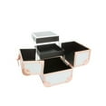 thumbnail image 3 of Impressions Vanity SlayCube Portable Makeup Travel Case with Adjustable Dividers (Pink Sparkle), 3 of 4