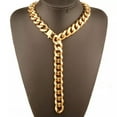 thumbnail image 2 of 19mm Heavy Men's Chain 316L Stainless Steel CURB Cuban Link Necklace Bracelet, 2 of 4