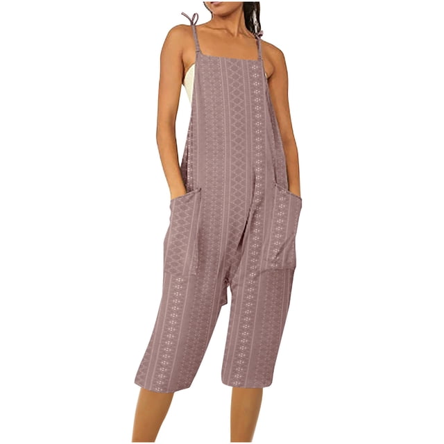 LSLJS Combinaison Respirante Décontractée à Bretelles pour Femmes, One Piece Jumpsuits Cadeaux pour Femmes