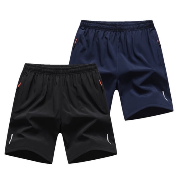 Dresfit Gym Shorts Men Drawstring Workout Shorts with Zipper 2026 Sumemr Loose Relax Fit Sweatshorts Lightweight Breathable Tennis Shorts Navy 2XL