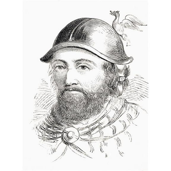 Sir William Wallace Circa 1272-76 To 1305 From The National & Domestic History of England by William Aubrey Published Poster Print, 12 x 17