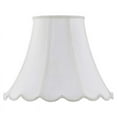 thumbnail image 2 of Cal Lighting Piped 12.75" Fabric Lamp Shade with Lined Interior in White, 2 of 2