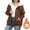Style1-Brown winter coats for women, variant on Mceream Fleece Jacket Women Casual Full Zip Up Hoodie Warm Sherpa Lined Sweatshirt Fall Winter Coat with Pockets Plus Size Outwear Chaqueta Acolchada Para Mujer Black XXXXXL