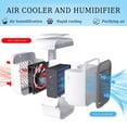 thumbnail image 3 of Enfriador de aire, aire acondicionado pequeño recargable, potente enfriador de espacio personal de 3 velocidades, ventilador pulverizador de escritorio inalámbrico, con asa para acampar en c, 3 of 4
