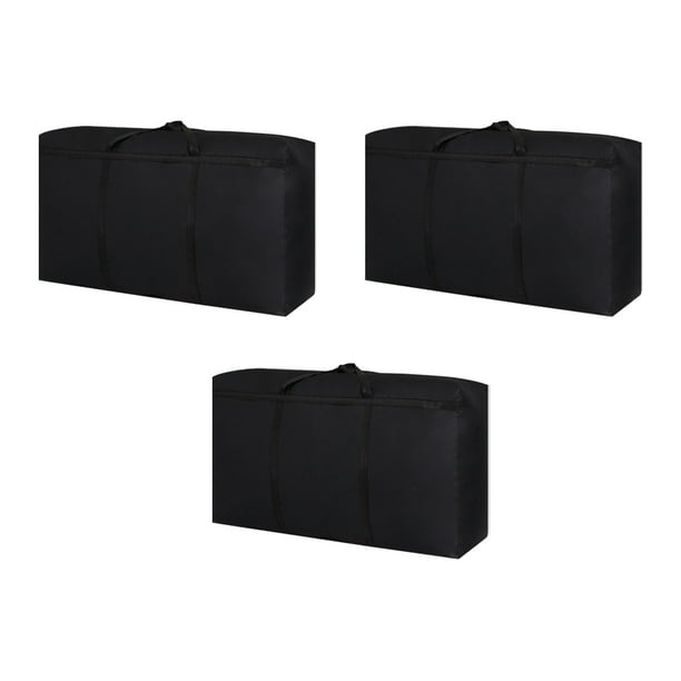 Naiovety Bolsas de mano negras de gran capacidad, fáciles de limpiar y versátiles para viajes, bolsa de equipaje de almacenamiento conveniente Almacenamiento y organización del hogar negro