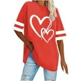 thumbnail image 3 of Womens Plus Size Tops Casual Round Neck Short Sleeve T Shirts for Women Oversized Summer Graphic Tees Tops,Sizes L-5XL, 3 of 9