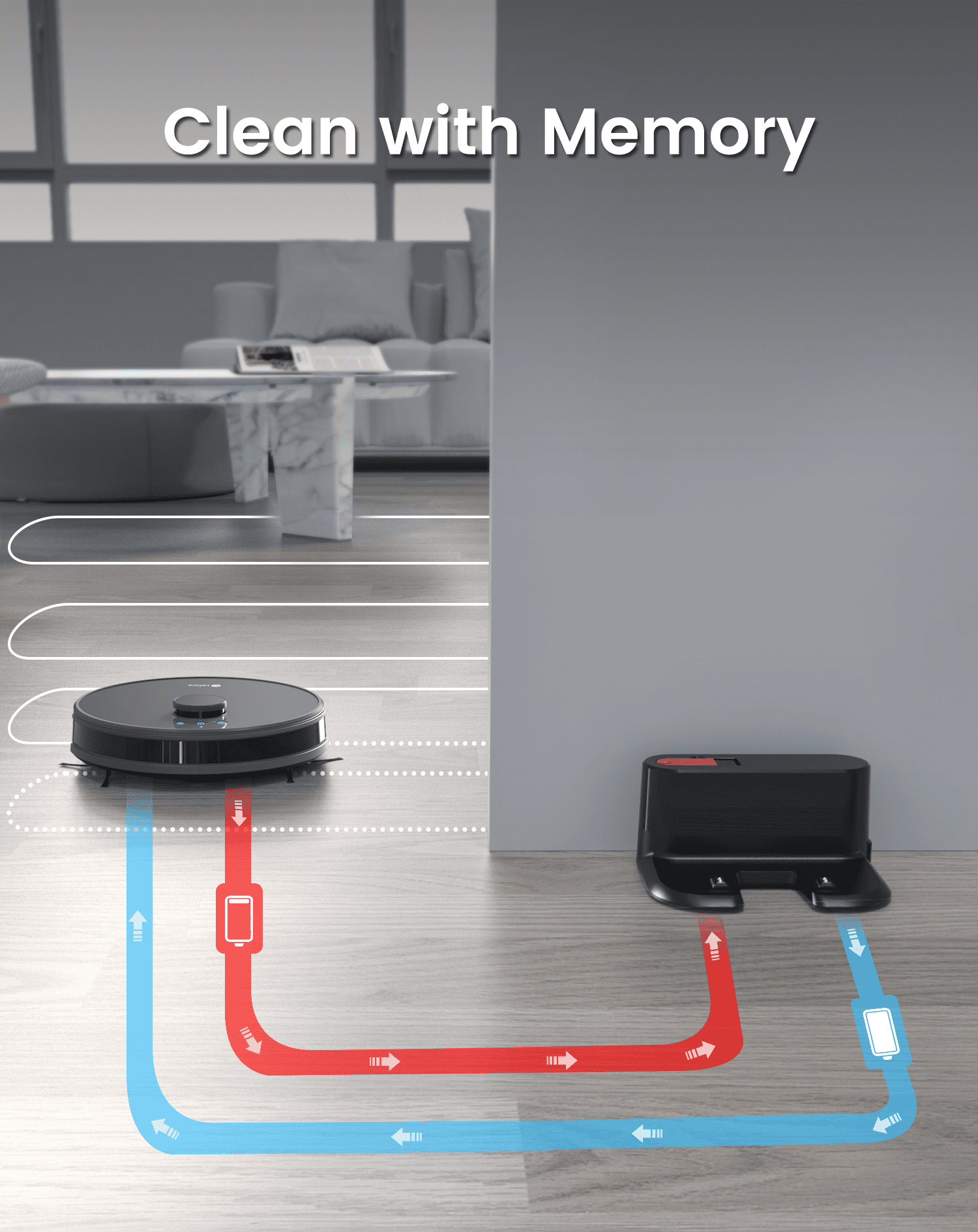 Lefant M1 Robot Vacuum Cleaner and Mop Combo, LIDAR Navigation with Alexa/APP Control, Ideal for Carpets Pet Hair