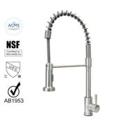 WMF 8108SS-S Stainless Steel Spring Kitchen Sink Faucet Single Handle With Pull Down Sprayer