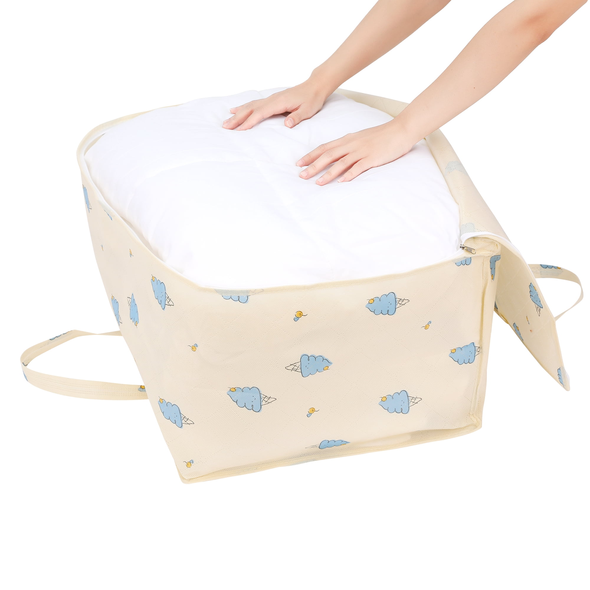 Unique Bargains 1 Pack Clothes Storage Bags Moving Bags Beige 23.5*12*15.5in