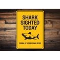 thumbnail image 1 of Shark Sighted Novelty Sign, Metal Wall Decor - 10x14 inches, 1 of 4