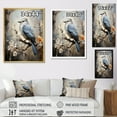 thumbnail image 5 of Designart "Hazy Azure Avian On Twig II" Animals Bird Picture Framed Canvas Prints, 5 of 5
