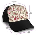 thumbnail image 2 of Naloa Paris Vintage Adult adjustable Print Baseball Hat, Patchwork curved brim baseball capfor Men and Women, One Size, 2 of 5