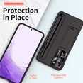 thumbnail image 3 of SaniMore Case for Samsung Galaxy S23 Ultra 6.8" 2023 with Hidden Kickstand & S Pen Slot & Stylus, Anti-scrctch Drop-proof Tough PC Backplane Anti-shock Slim Shell for Galaxy S23 Ultra, Black, 3 of 7