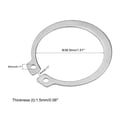 thumbnail image 3 of Unique Bargains 46mm External Circlips C-Clip Retaining Snap Rings 304 Stainless Steel 10pcs, 3 of 3