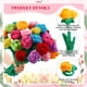 thumbnail image 3 of 24 Pcs Graduation Flowers Graduation Plush Rose Mother's Day Flower Toy Colorful Stuffed, Plush Bouquet Bendable Stems 12.5 Inch, 3 of 5