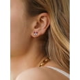 thumbnail image 4 of ChicSilver 925 Sterling Silver Stud Earrings Hypoallergenic Created Garnet Stud Earring Red Bow Earring January Birthstone Earrings for Women, 4 of 9