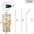 thumbnail image 3 of SKYSONIC Daisy Flower 20 oz Stainless Steel Insulated Mug, Double Vacuum Insulated Travel Mug with Lid and Straw, 3 of 7