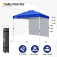 thumbnail image 5 of EAGLE PEAK 8 x 8 ft Easy Set Up Straight Leg Pop Up Outdoor Canopy with One Removable Wall,Blue, 5 of 11