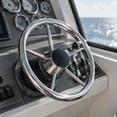 thumbnail image 2 of kowaku Volant Marin Ajustement Universel en Acier Inoxydable Roue de Yacht Durable, 2 of 10