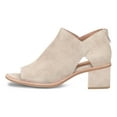 thumbnail image 2 of YDN Women Trendy Peep Toe Low Block Heeled Sandals Back Zipper Cutout Ankle Booties Comfy Dress Daily Shoes Size 7 Beige, 2 of 4