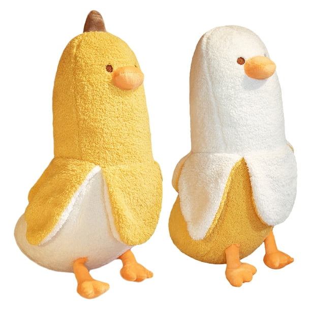 Pato de peluche de 50CM, juguete de peluche de Animal, regalo Adorable, almohada para dormir de dibujos animados de pato y plátano, decoración de sofá cama para el hogar