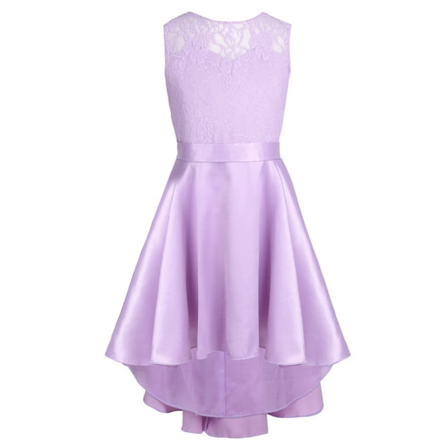 AAMILIFE Robes Sans Manches en Dentelle Fleurie Tulle pour Filles, Robes de Princesse pour Mariage, Bal, Fête, Robe Formelle